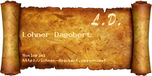 Lohner Dagobert névjegykártya